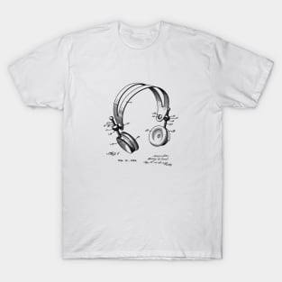 Recording Studio Headphones Patent Print 1924 T-Shirt